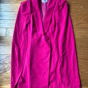 Katie May Pink Peacock Boss Lady Cape Sleeve Mini Dress-Size M